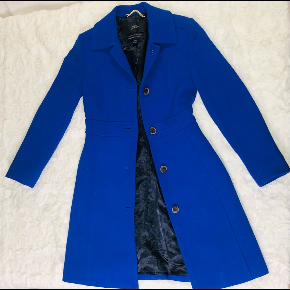 J. Crew Women's Blue Lady Day Coat - Picture 2 of 7